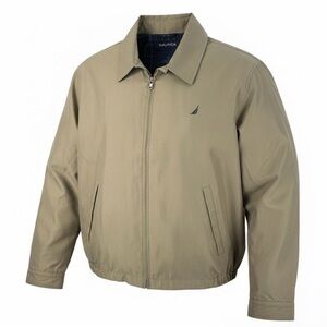 Nautica Light Tan Bomber Jacket - Men’s Large